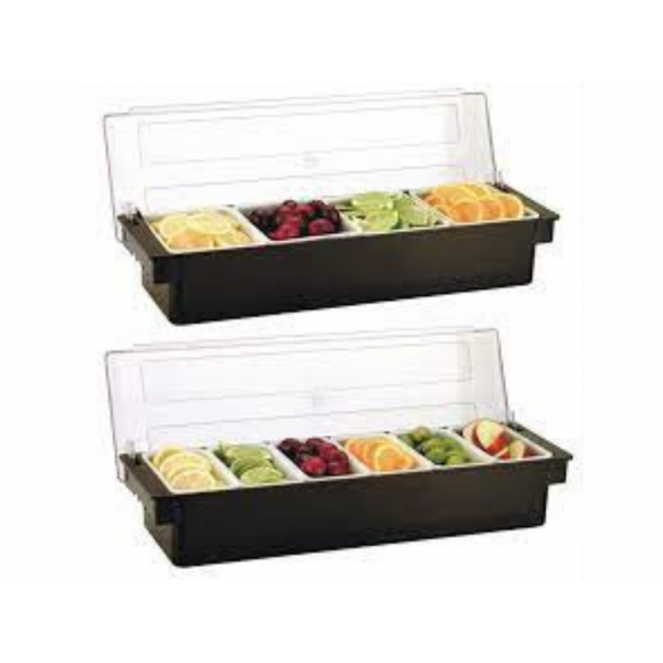 Khay Nhựa Để Topping 06 Ngăn 